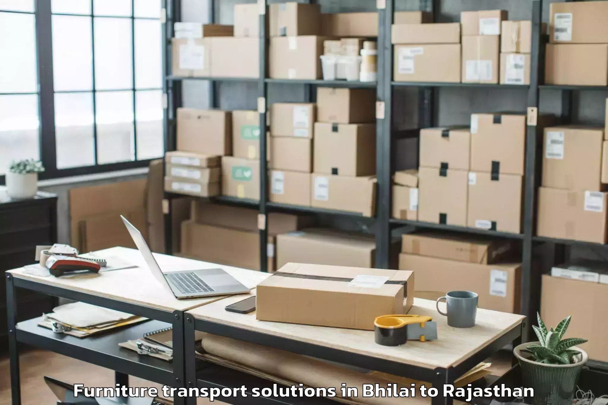 Expert Bhilai to Balotra Furniture Transport Solutions